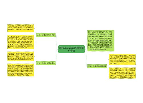 颐和山庄:法院证明物管提价合法