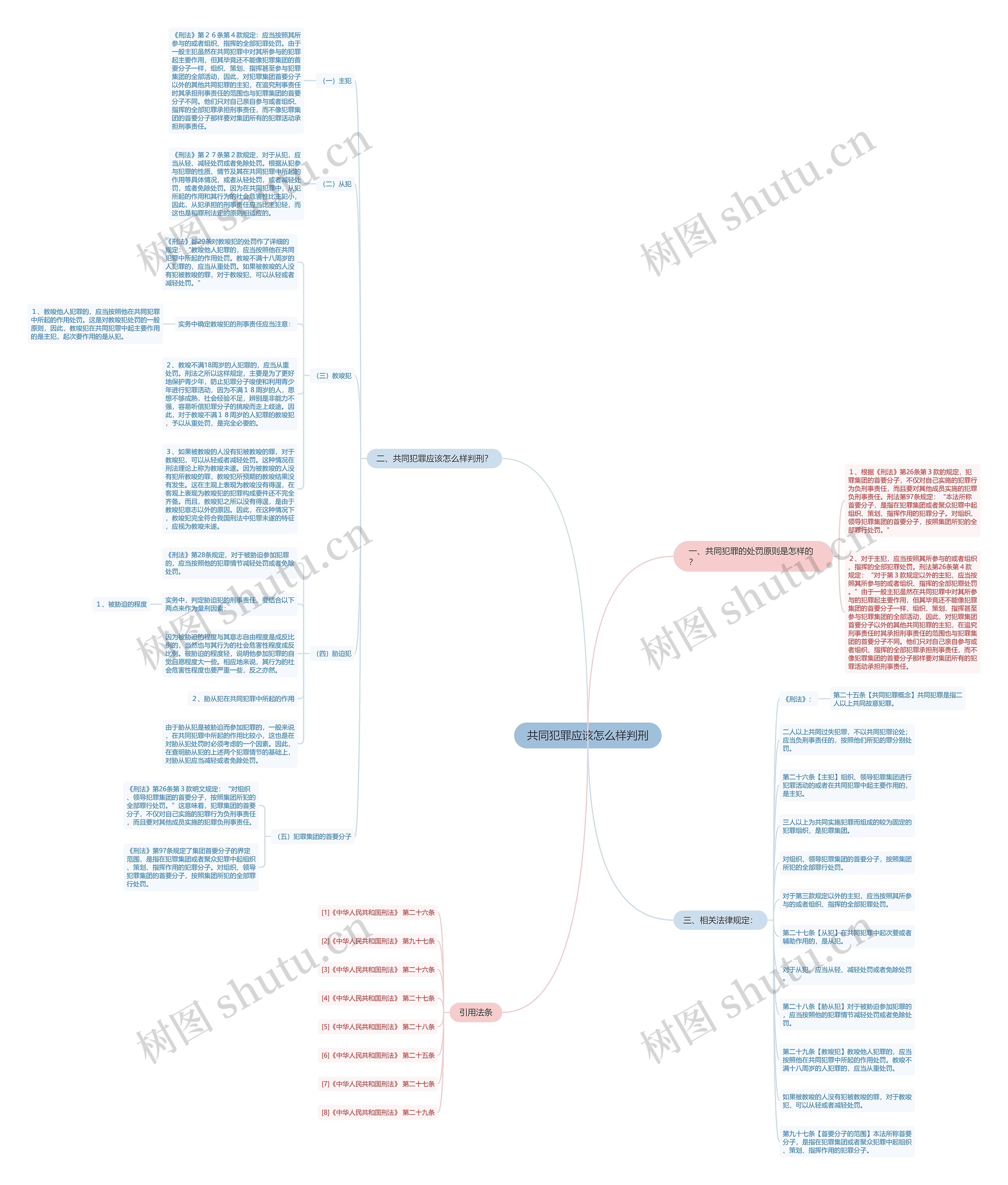 共同犯罪应该怎么样判刑思维导图