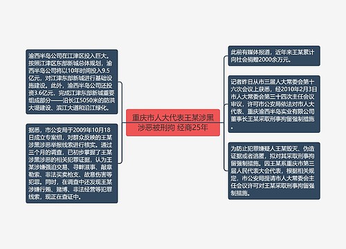 重庆市人大代表王某涉黑涉恶被刑拘 经商25年