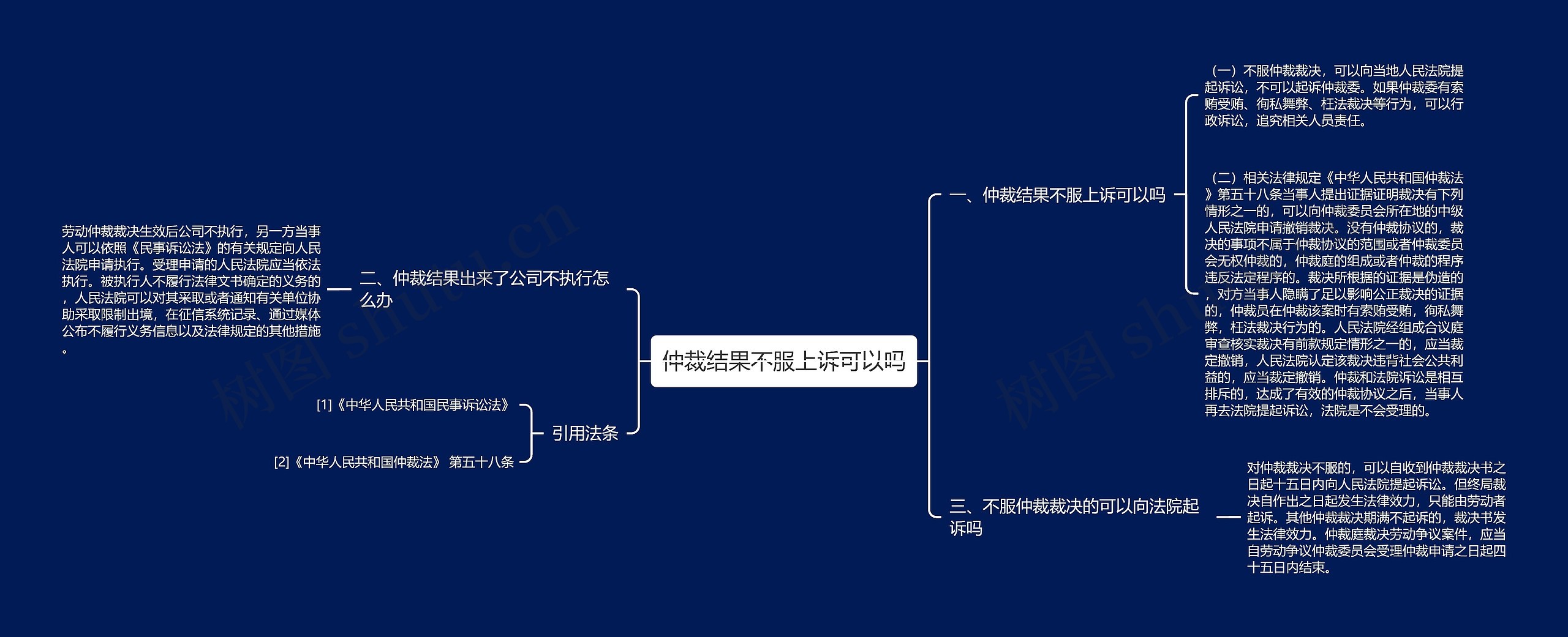 仲裁结果不服上诉可以吗思维导图