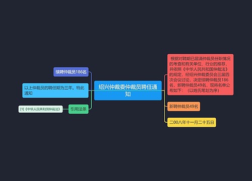 绍兴仲裁委仲裁员聘任通知