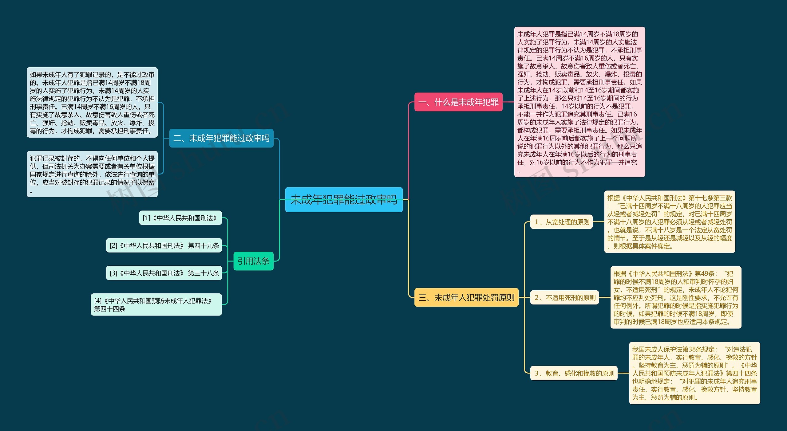 未成年犯罪能过政审吗思维导图