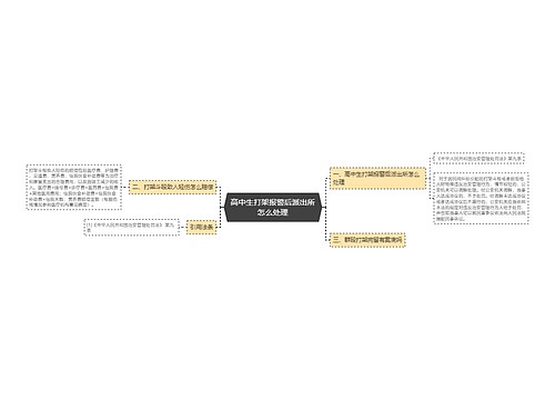 高中生打架报警后派出所怎么处理