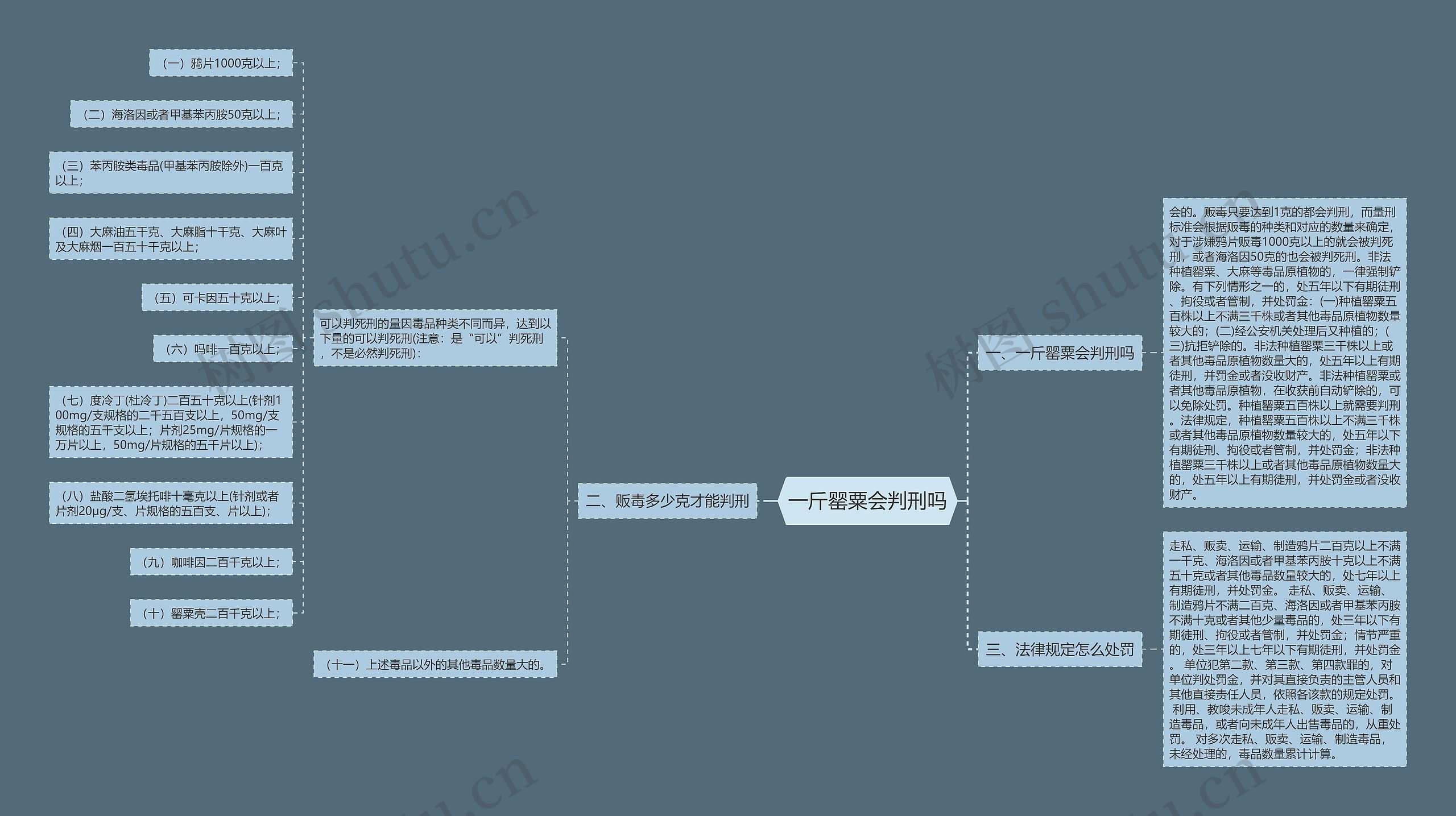一斤罂粟会判刑吗思维导图