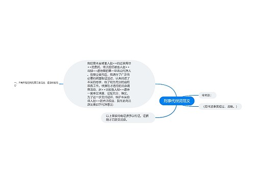 刑事代理词范文