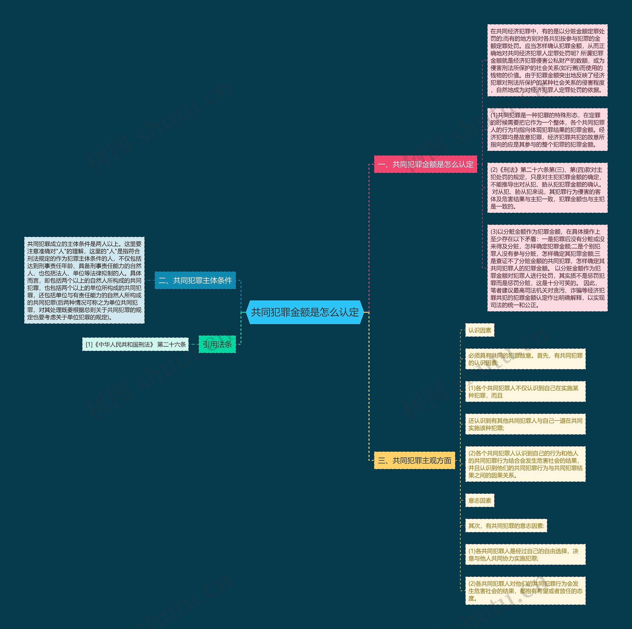 共同犯罪金额是怎么认定思维导图