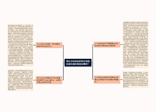 黑社会性质的犯罪在我国迅速发展的原因有哪些？