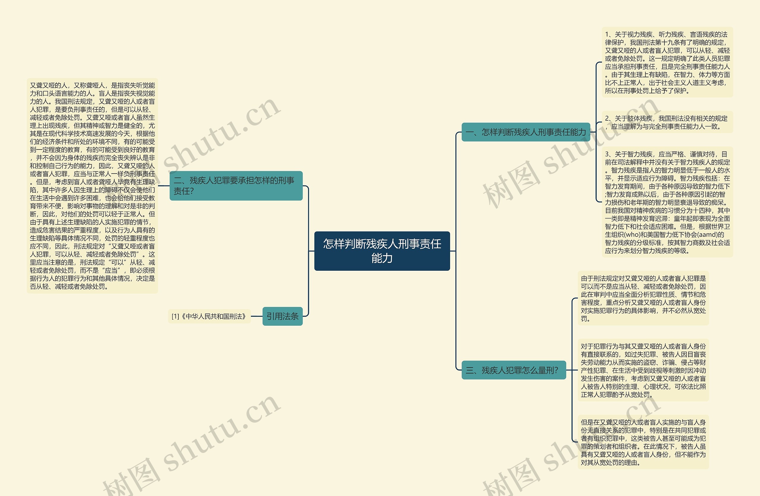 怎样判断残疾人刑事责任能力思维导图