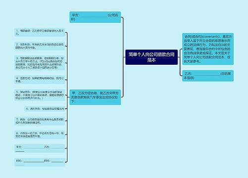简单个人向公司借款合同范本