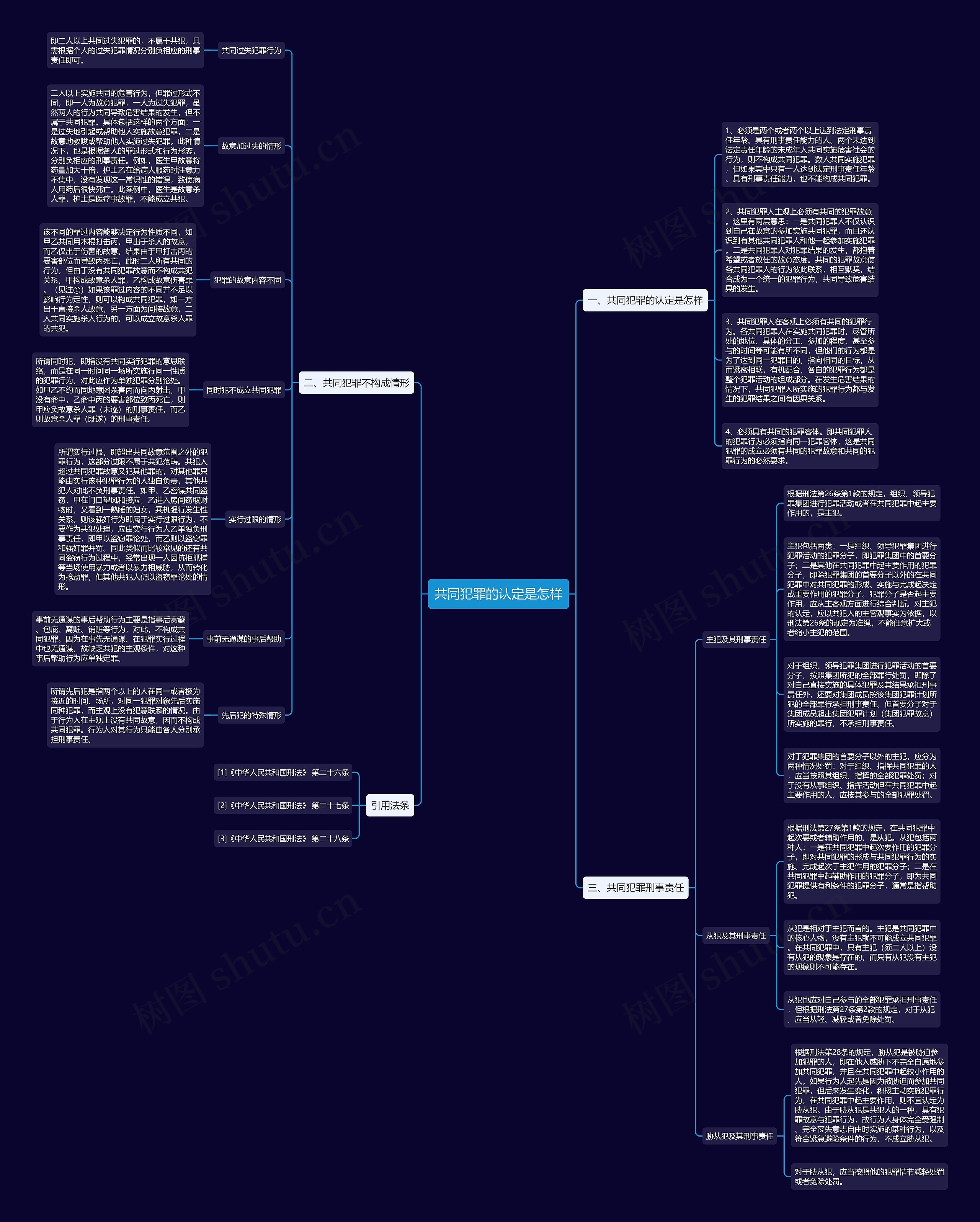共同犯罪的认定是怎样思维导图