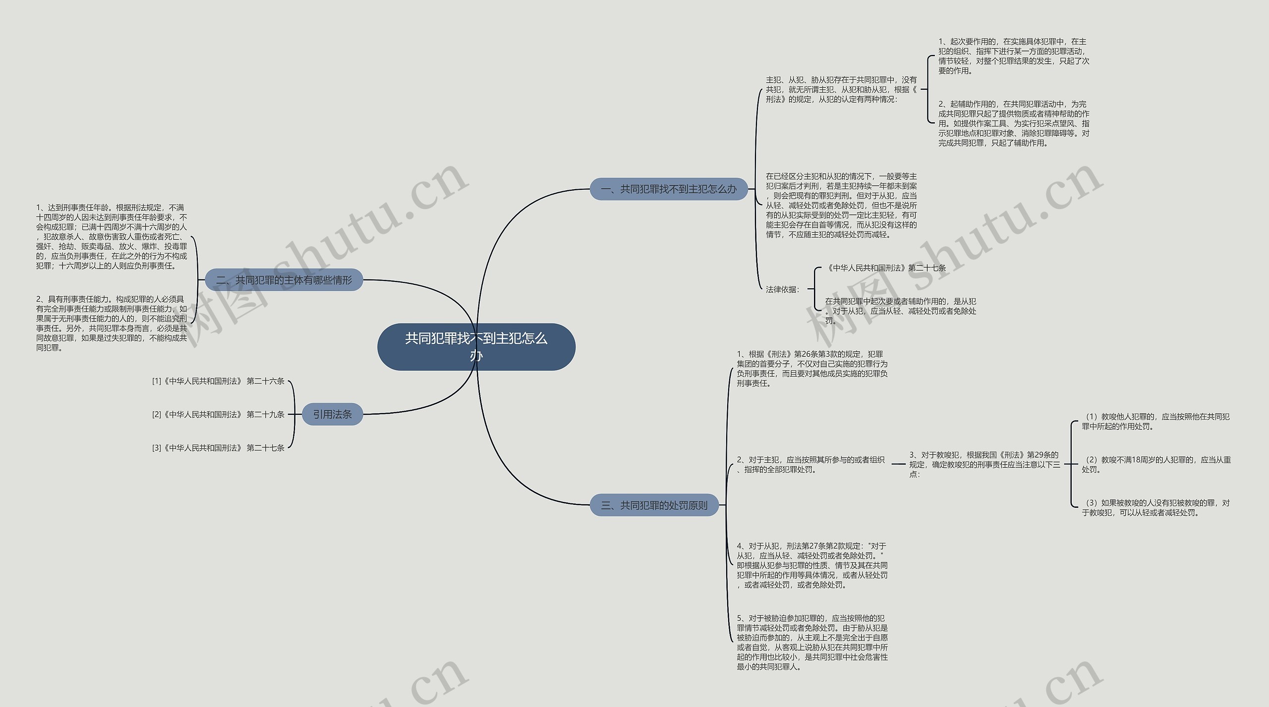 共同犯罪找不到主犯怎么办思维导图