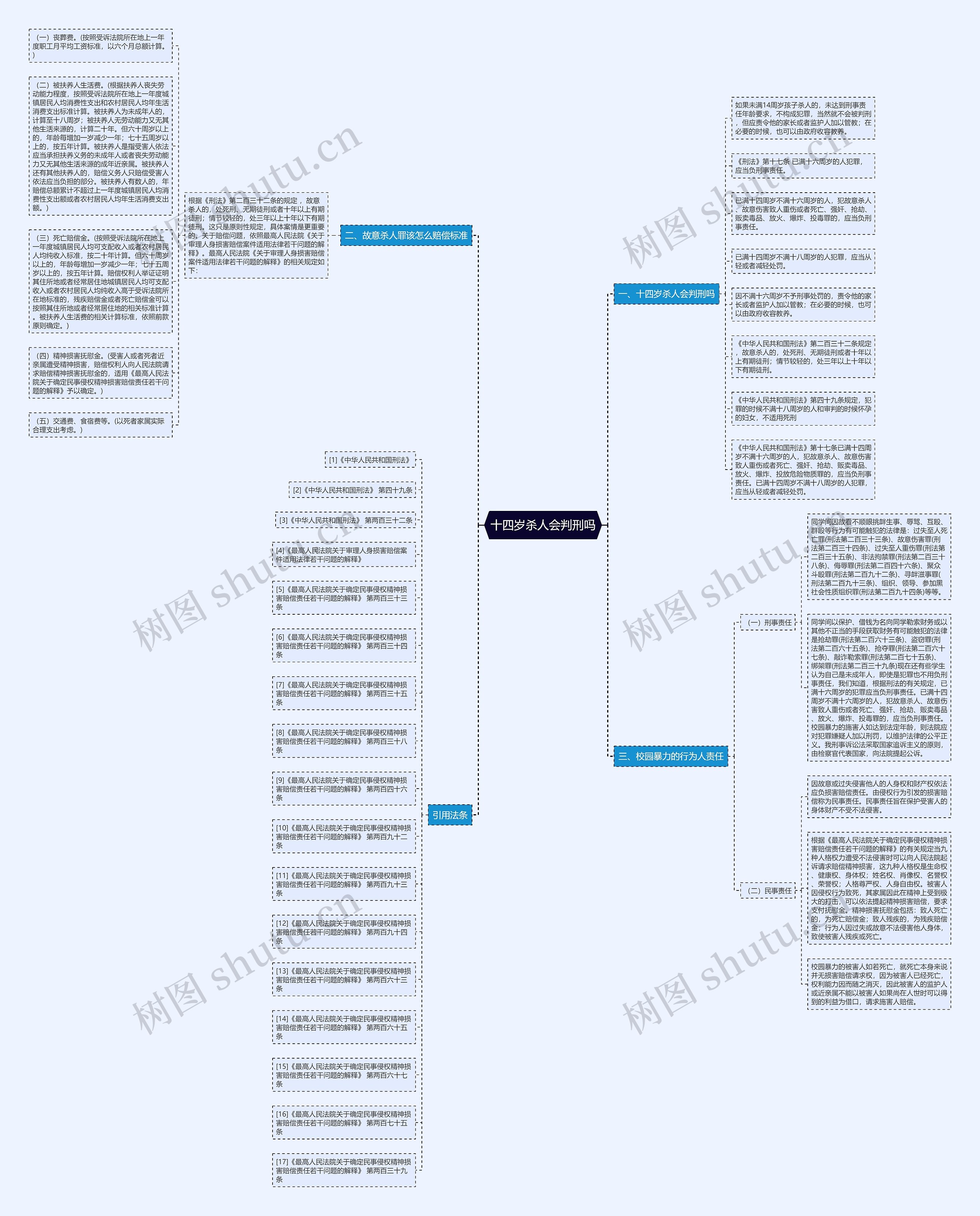 十四岁杀人会判刑吗思维导图
