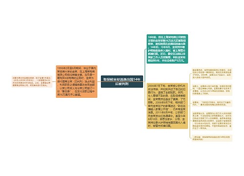 取保候审却逃逸出国14年后被判刑