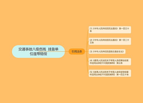 交通事故八级伤残  挂靠单位连带赔偿