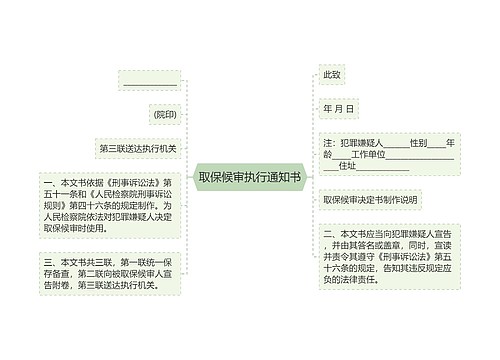 取保候审执行通知书