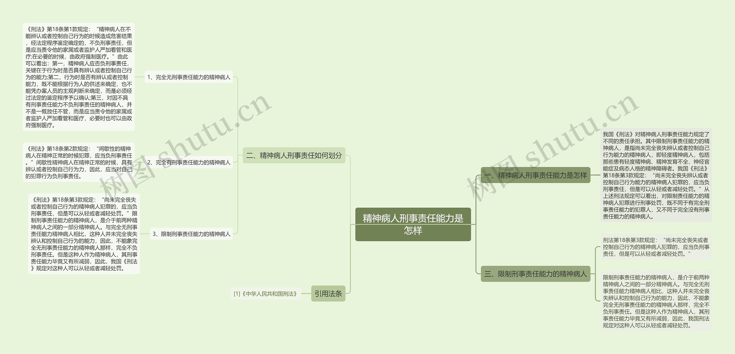 精神病人刑事责任能力是怎样思维导图