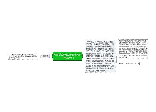 9名网络游戏盗号者在南京一审被判刑