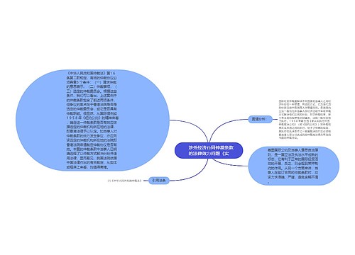 　涉外经济合同仲裁条款的法律效力问题（实