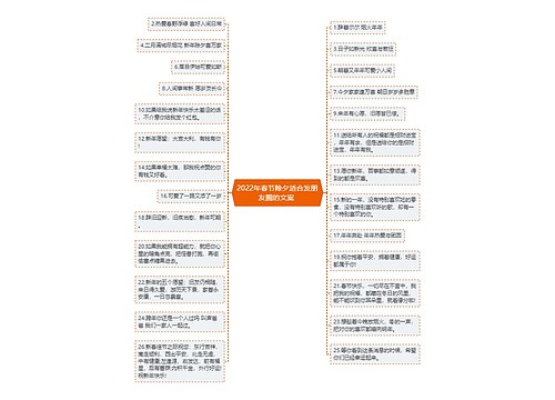 2022年春节除夕适合发朋友圈的文案 