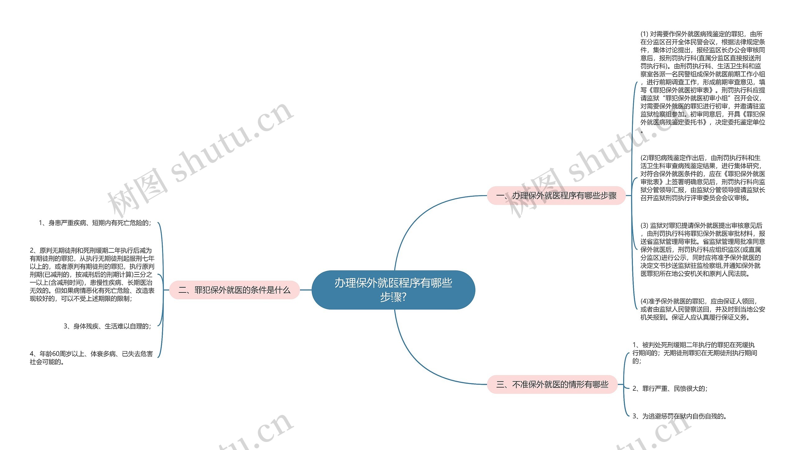 办理保外就医程序有哪些步骤?思维导图