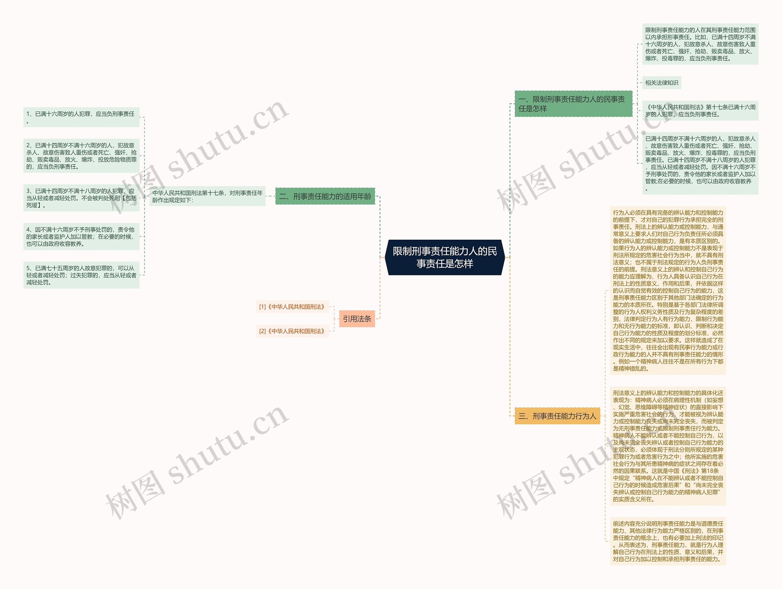 限制刑事责任能力人的民事责任是怎样思维导图