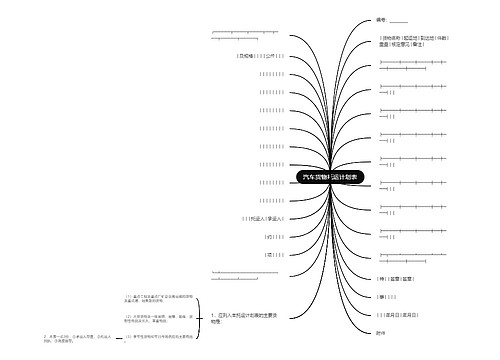 汽车货物托运计划表