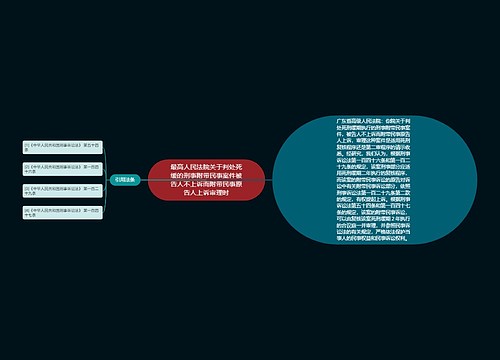 最高人民法院关于判处死缓的刑事附带民事案件被告人不上诉而附带民事原告人上诉审理时