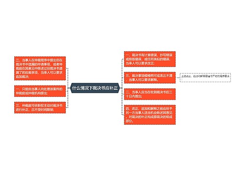 什么情况下裁决书应补正