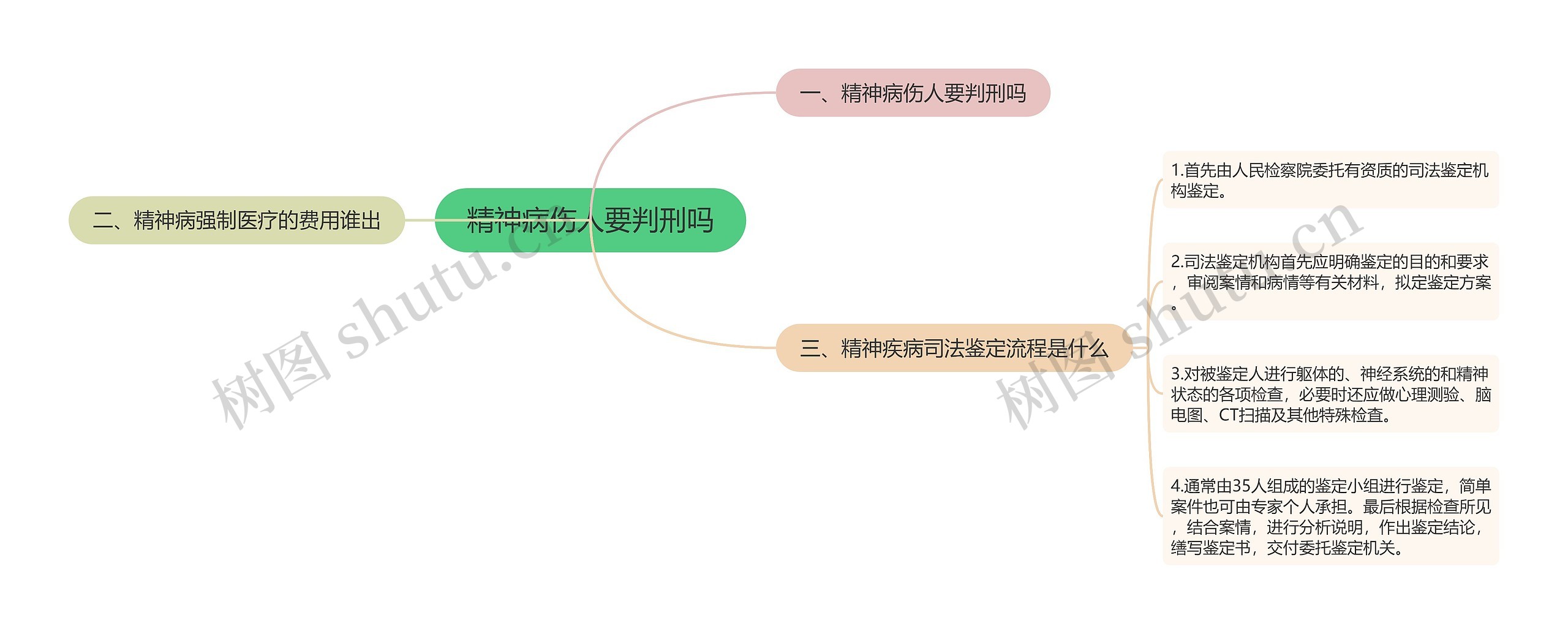 精神病伤人要判刑吗思维导图