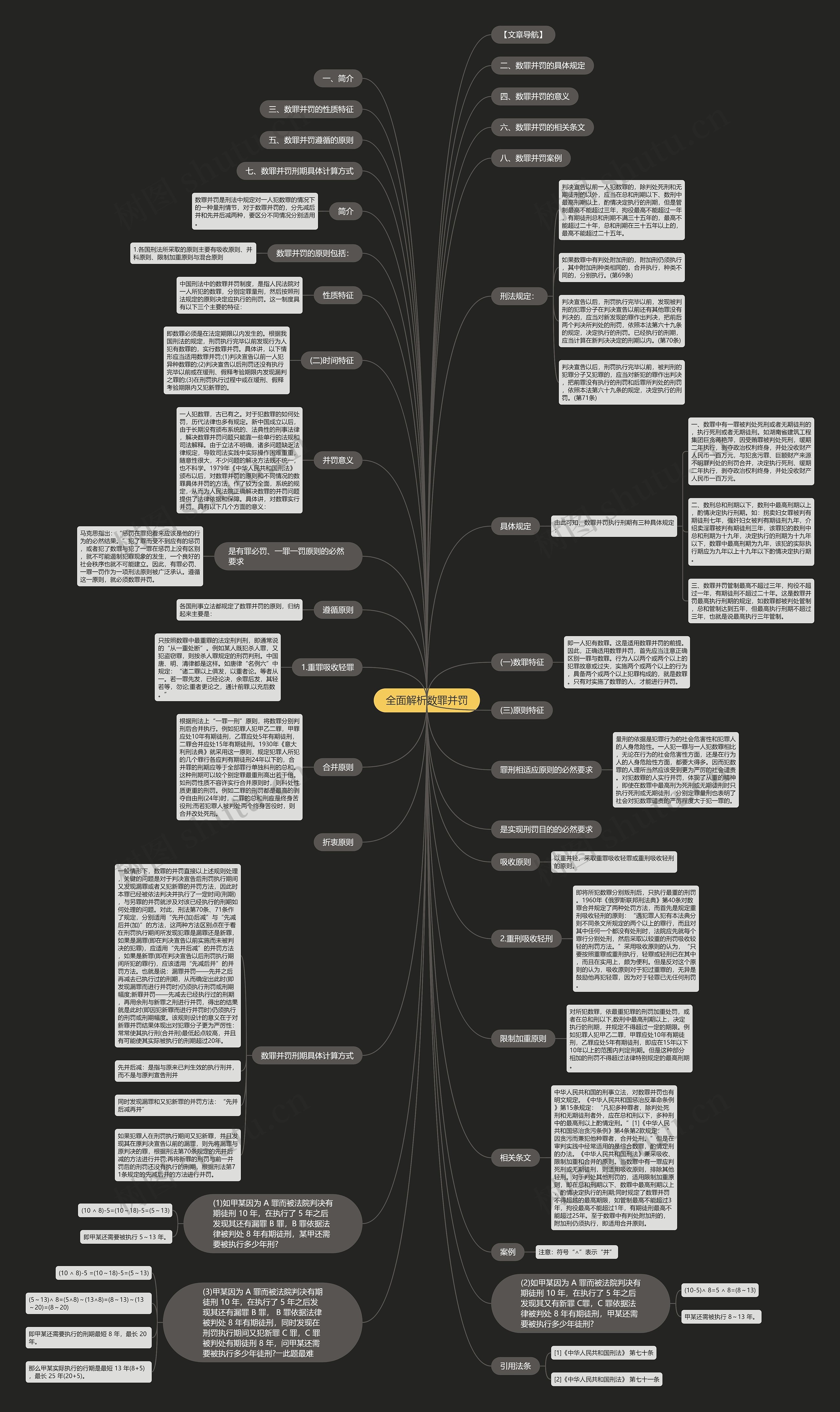 全面解析数罪并罚思维导图