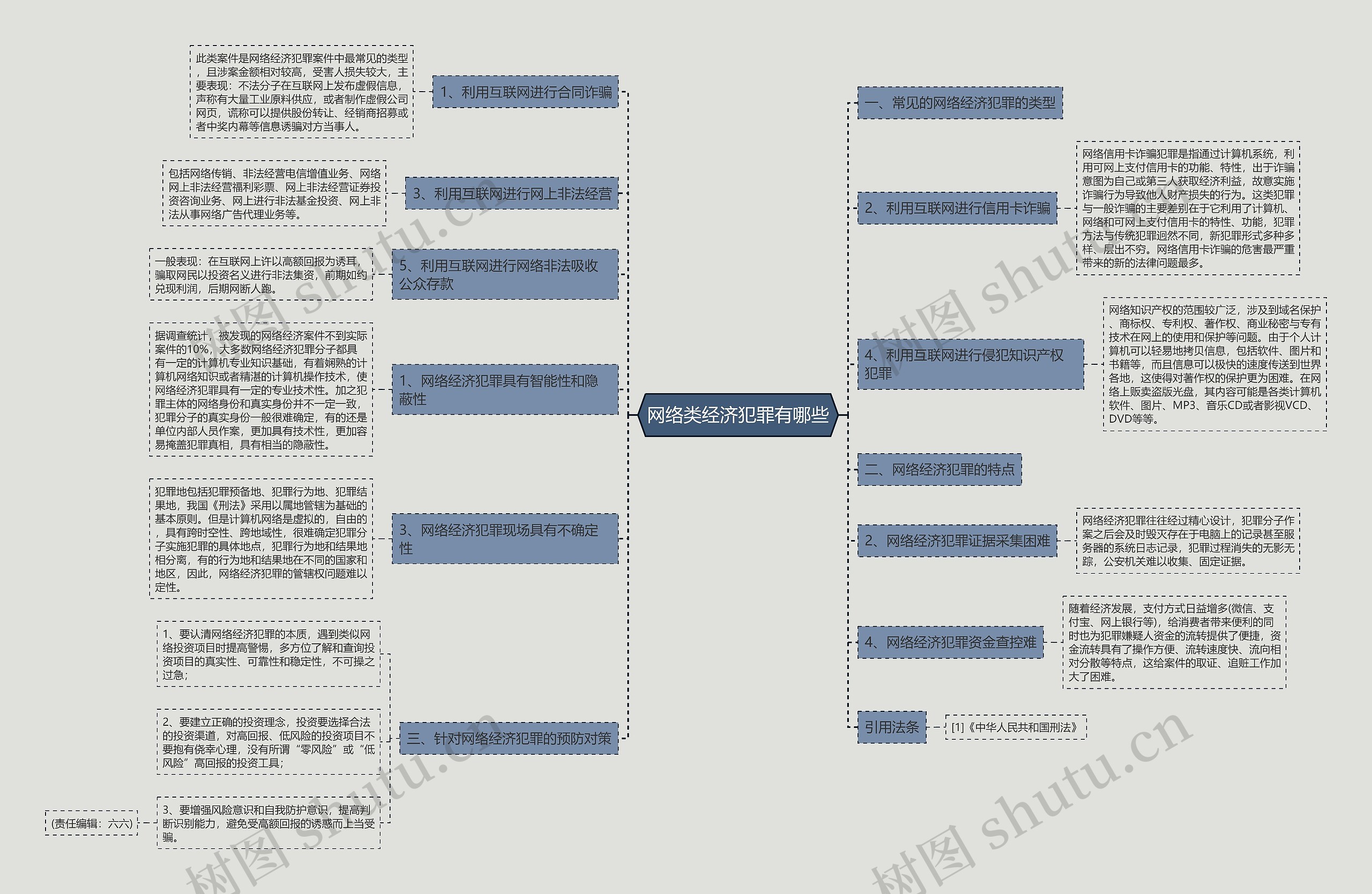 网络类经济犯罪有哪些思维导图