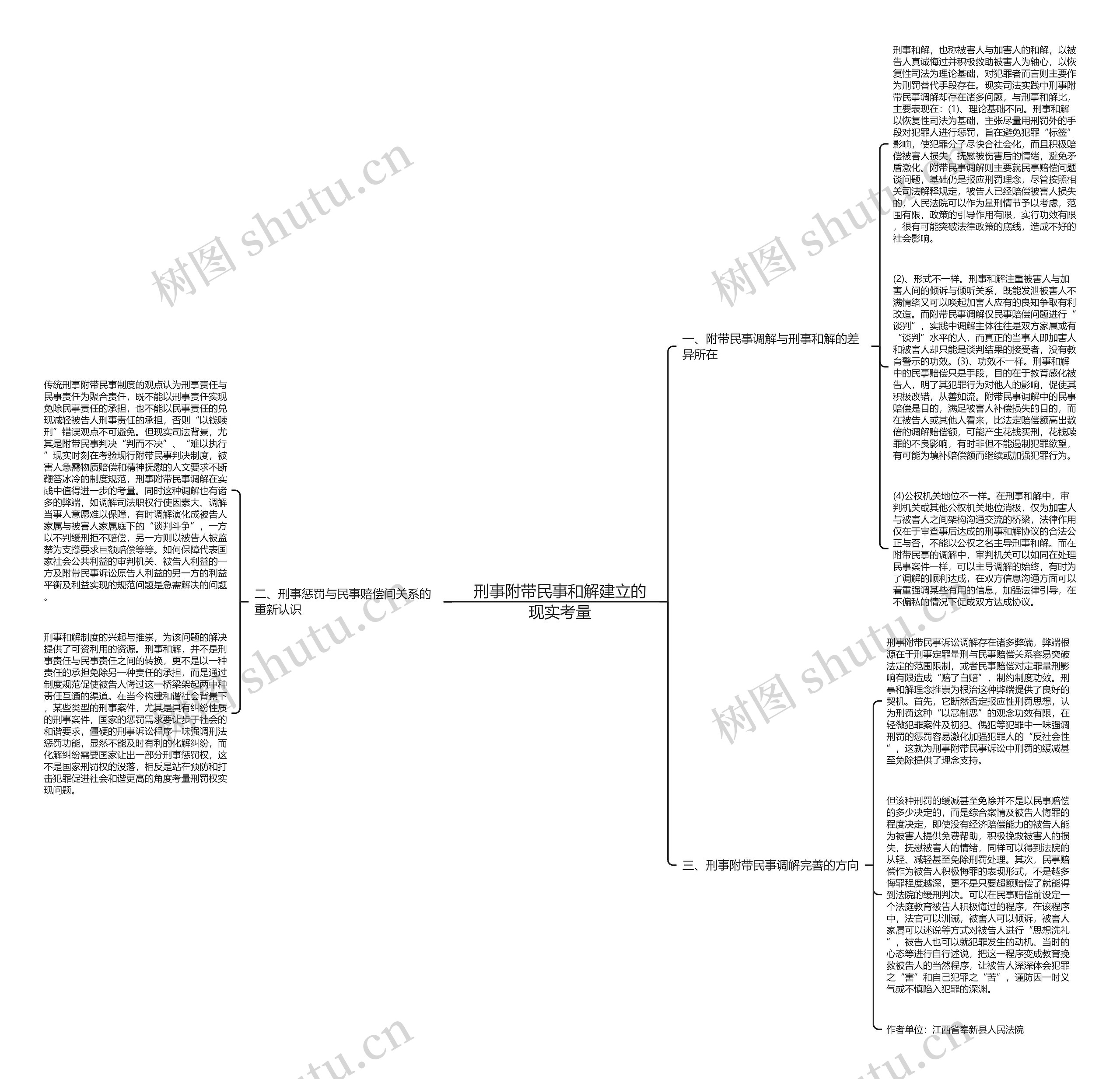刑事附带民事和解建立的现实考量 刑事附带民事和解建立的现实考量