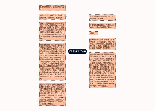 相对刑事责任年龄
