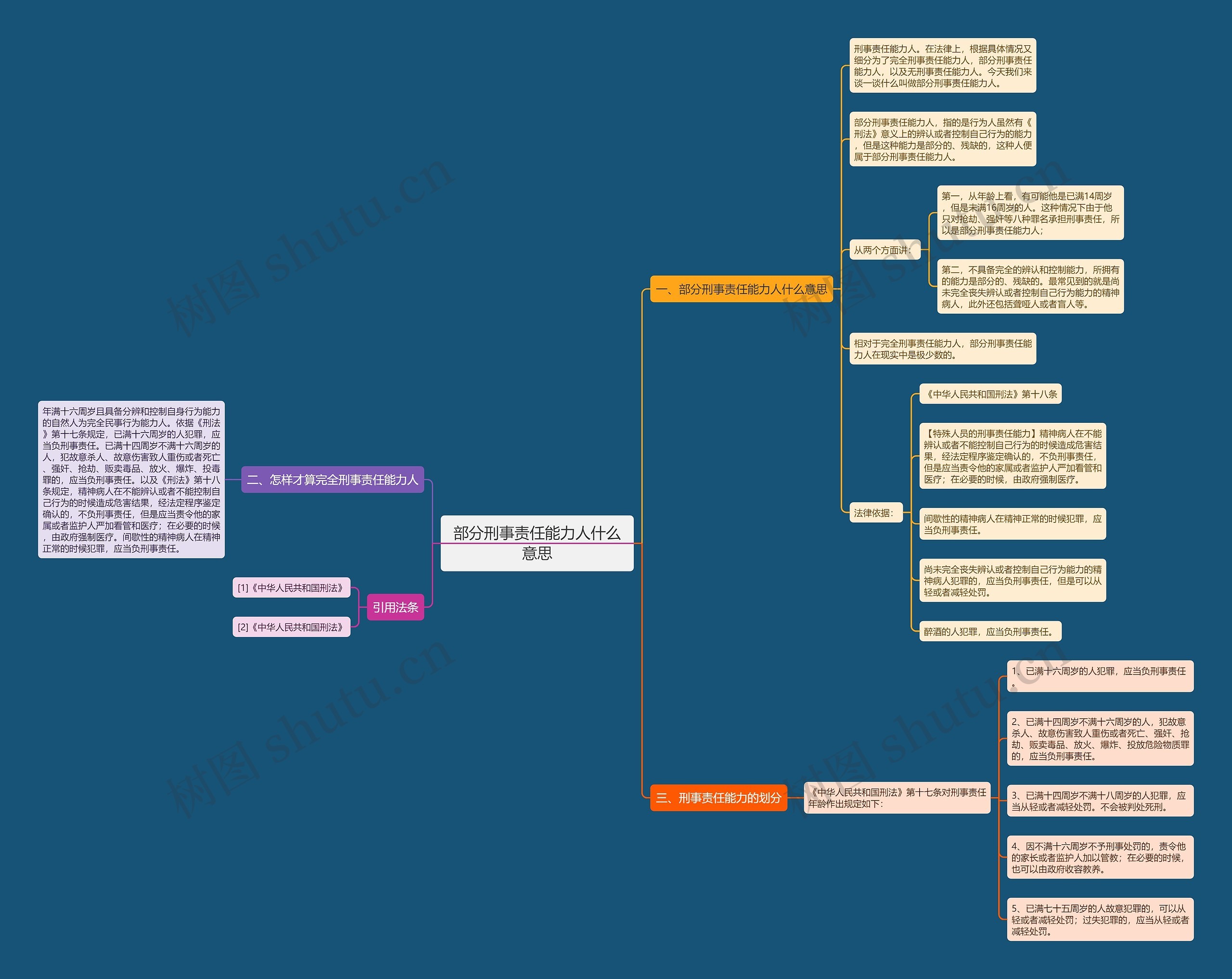 部分刑事责任能力人什么意思思维导图