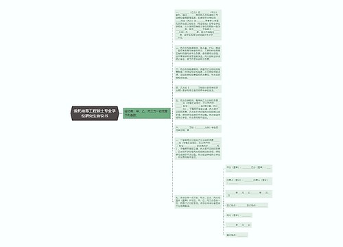 委托培养工程硕士专业学位研究生协议书