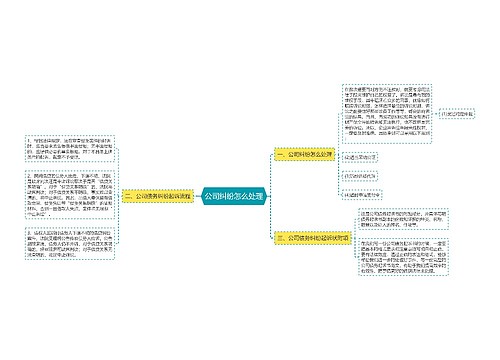 公司纠纷怎么处理