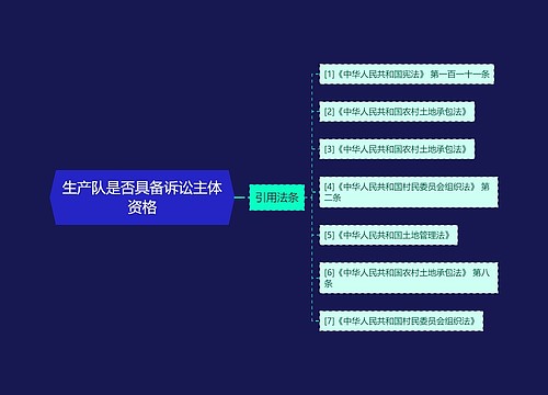 生产队是否具备诉讼主体资格