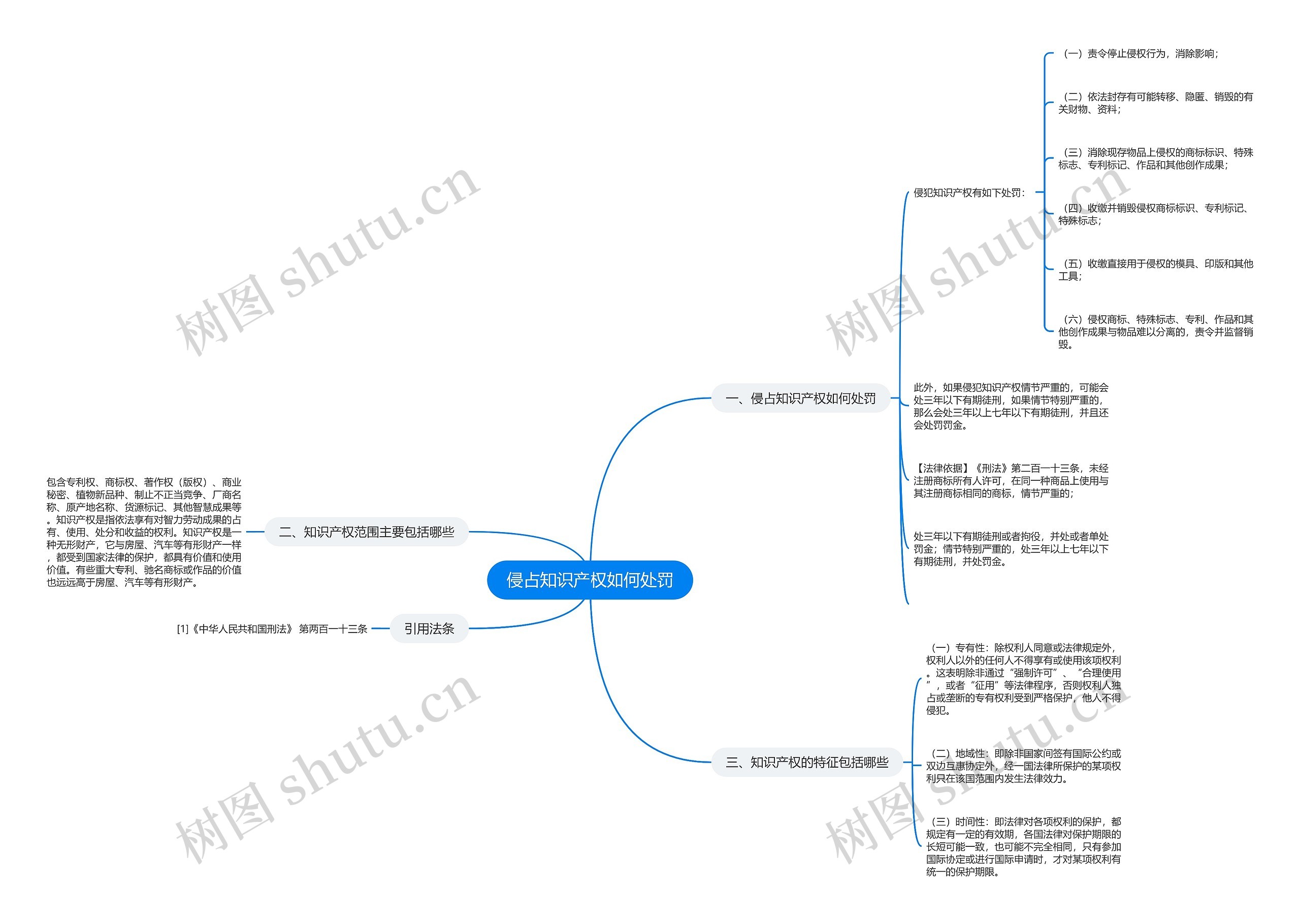 侵占知识产权如何处罚思维导图