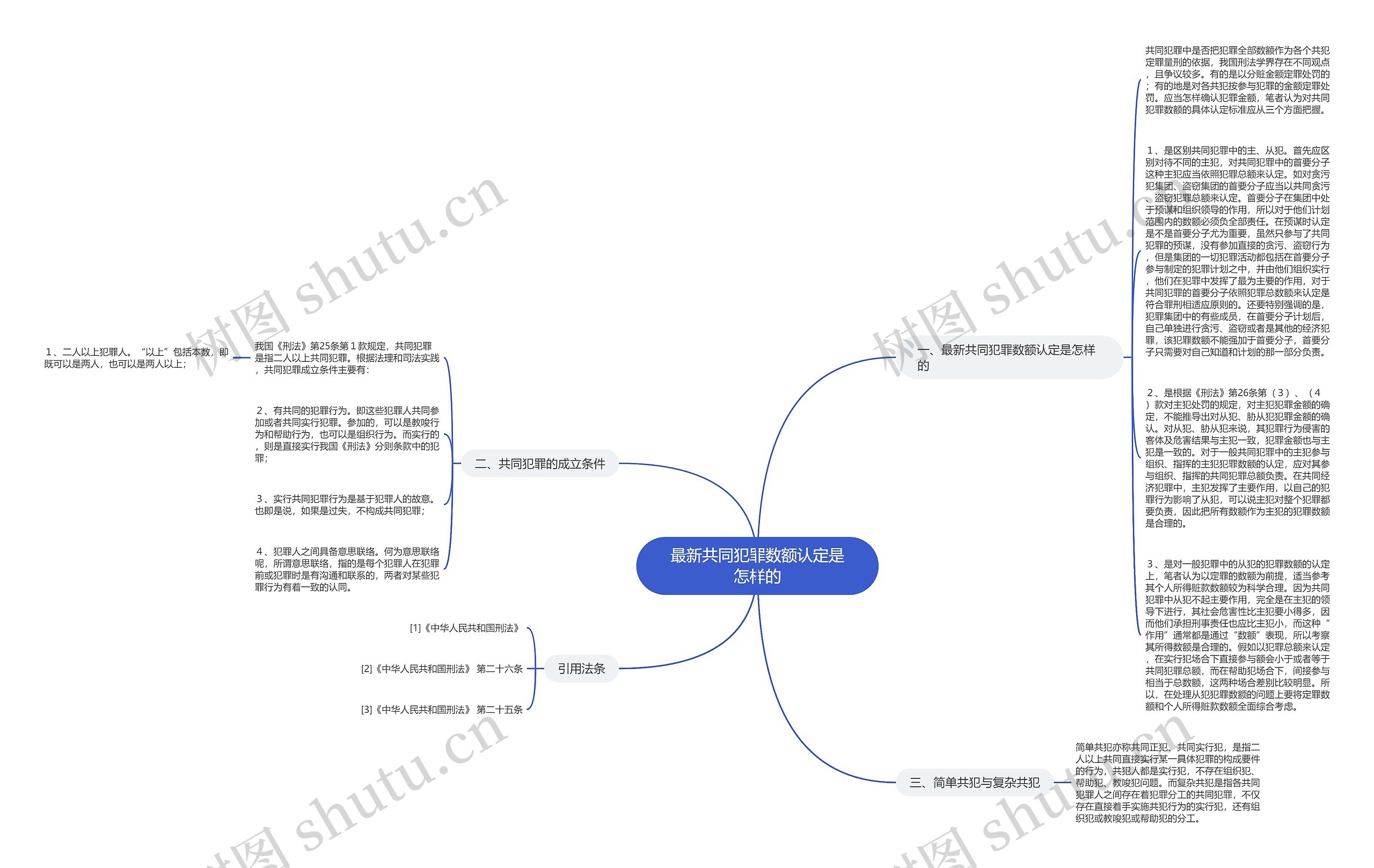 最新共同犯罪数额认定是怎样的思维导图