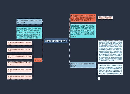 简易程序法庭审判的特点