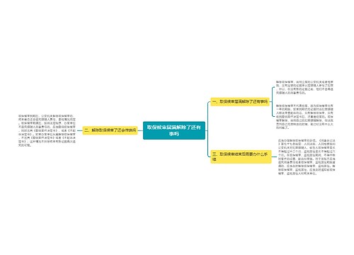 取保候审届满解除了还有事吗