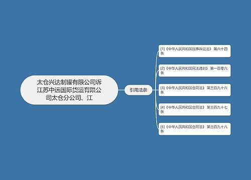 太仓兴达制罐有限公司诉江苏中远国际货运有限公司太仓分公司、江 太仓兴达制罐有限公司诉江苏中远国际货运有限公司太仓分公司、江