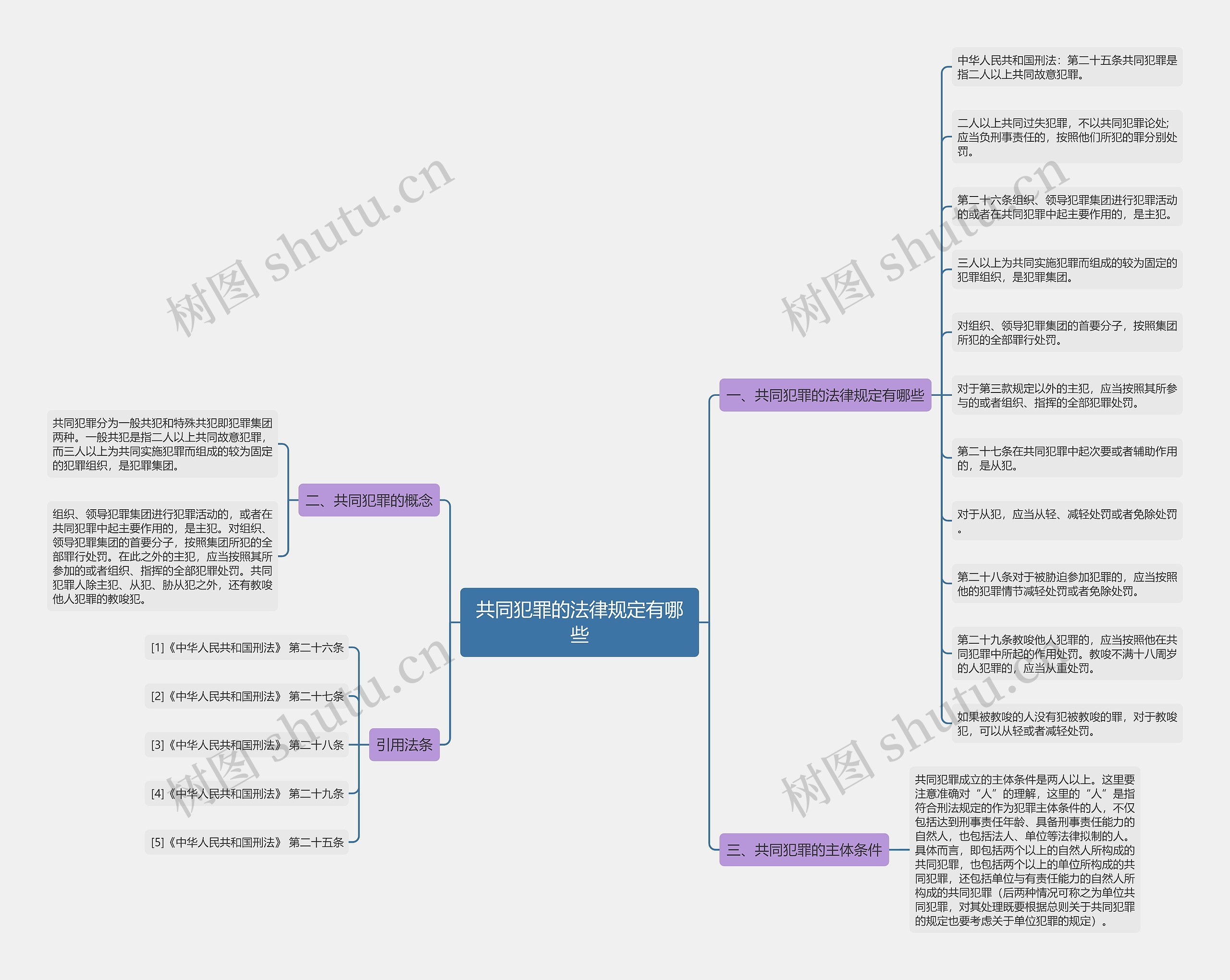 共同犯罪的法律规定有哪些思维导图