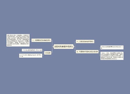 法院判刑事案件得多久