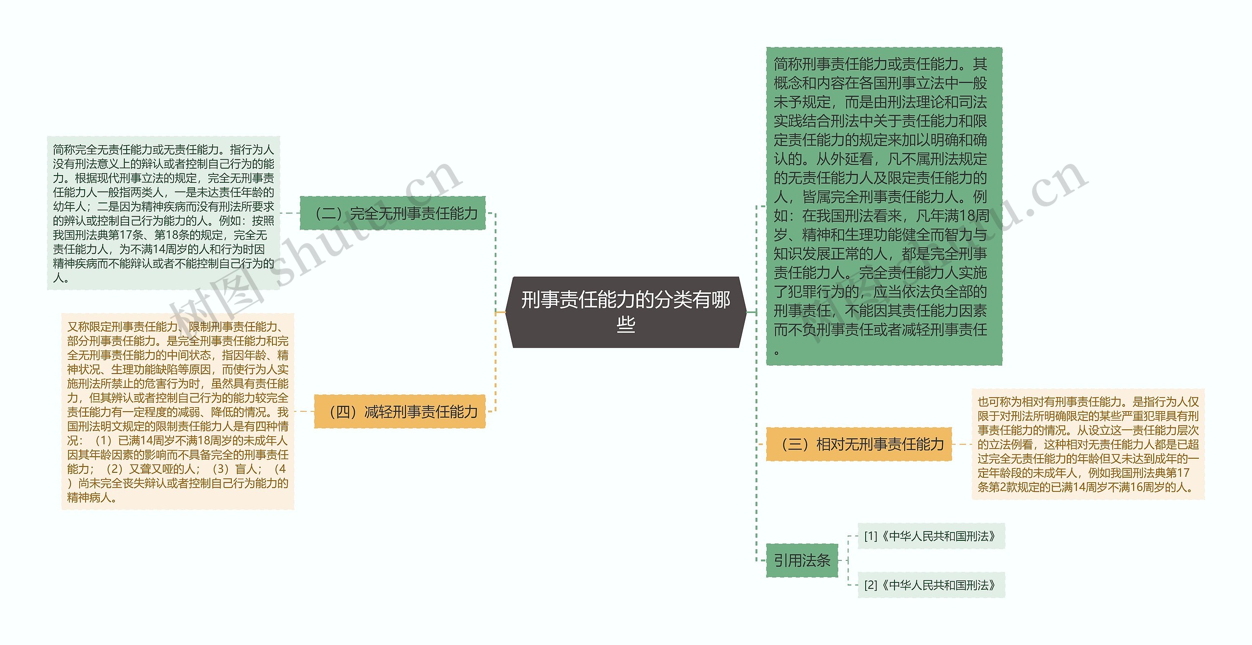 刑事责任能力的分类有哪些思维导图