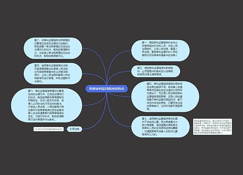 刑事审判监督程序的特点