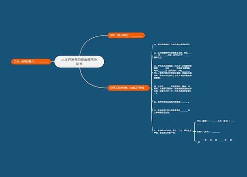 人才开发专项资金使用协议书