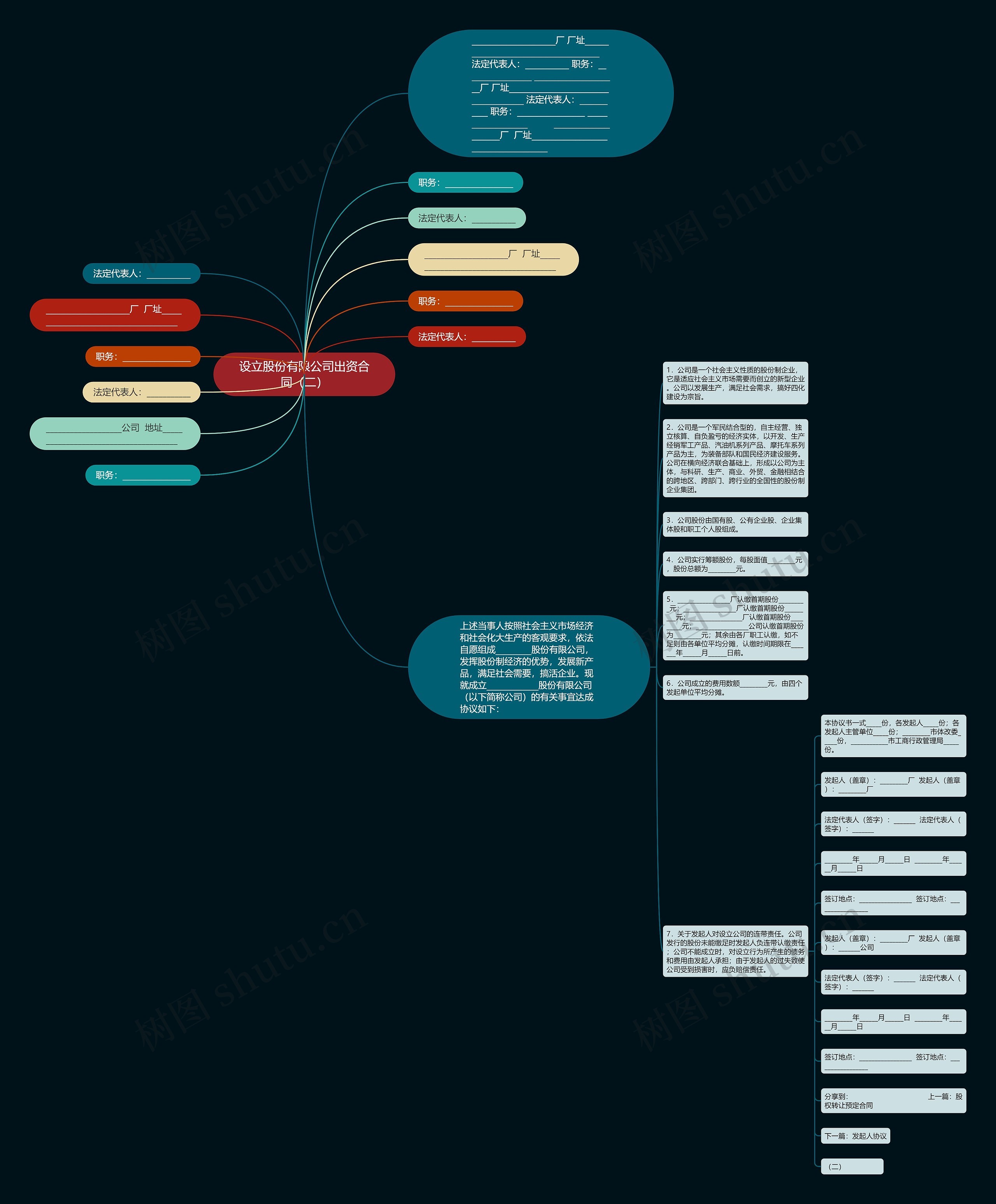 设立股份有限公司出资合同(二) 设立股份有限公司出资合同(二)
