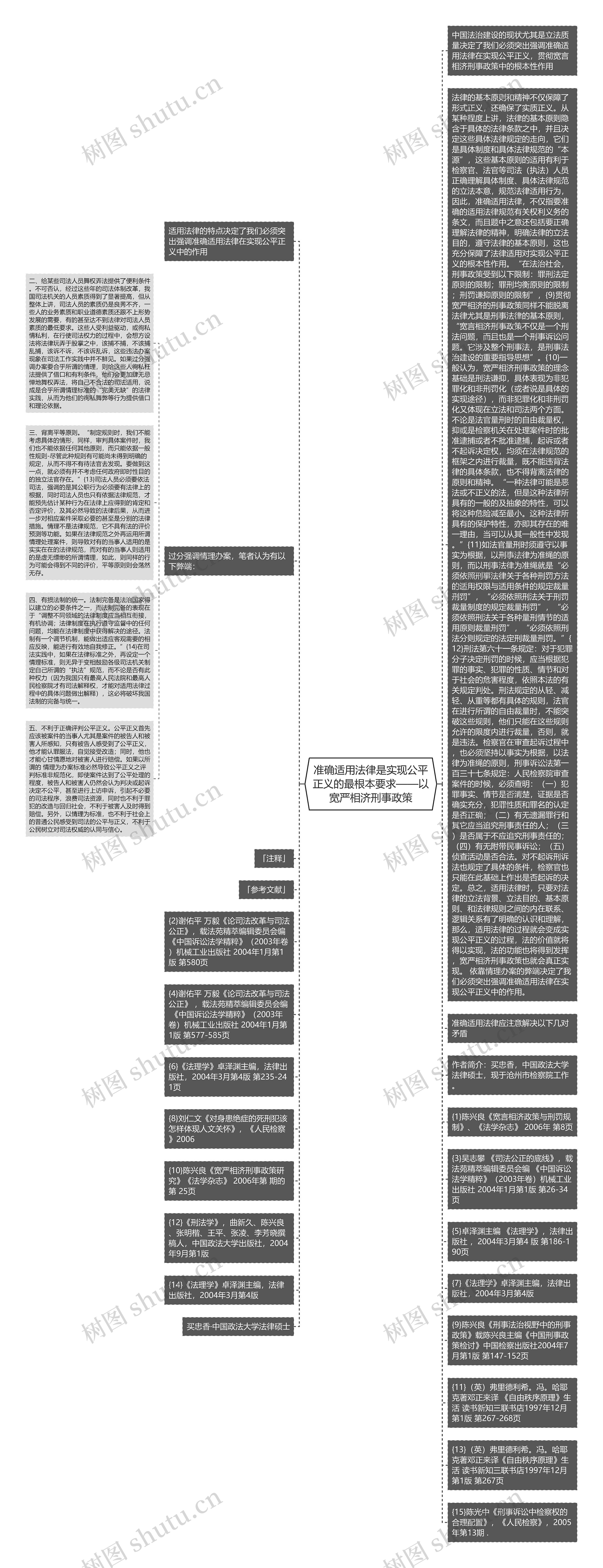 准确适用法律是实现公平正义的最根本要求——以宽严相济刑事政策思维导图