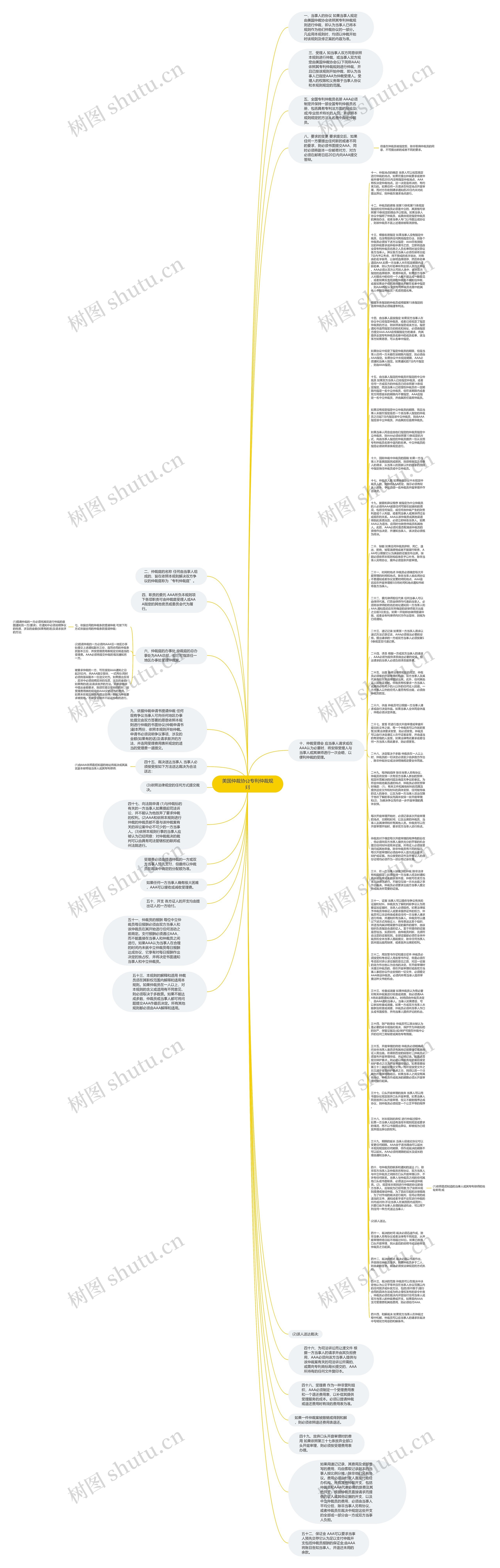 美国仲裁协会专利仲裁规则思维导图
